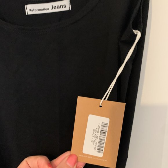 Reformation Kaila Knit Dress NWT in Black XS - Picture 4 of 7